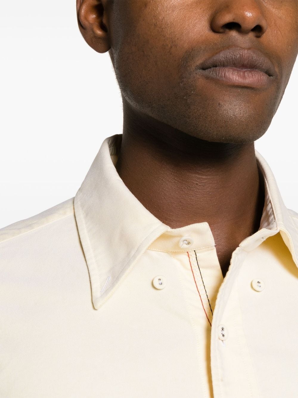 armband-embellished cotton shirt - 5