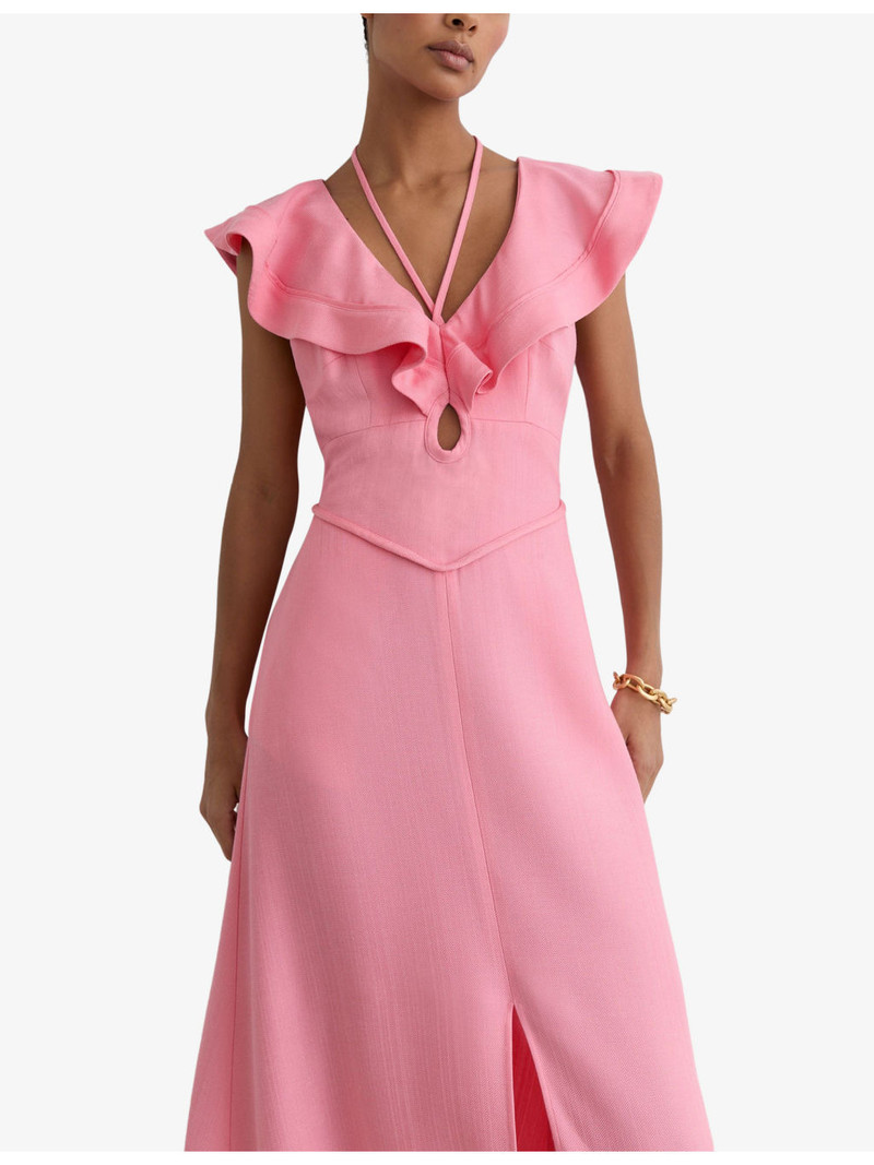 Giselle Ruffled Woven Midi Dress 3