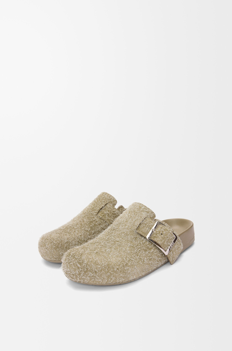 Loewe Ease Buckle mule in brushed suede outlook