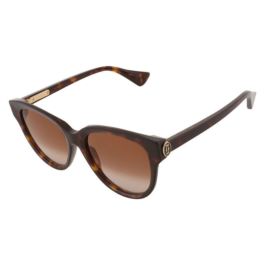 Cartier C Decor Brown Gradient Oval Ladies Sunglasses CT0506S 002 55 - 3