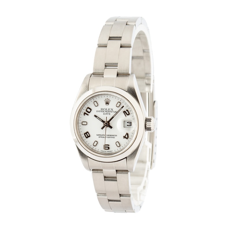 Rolex Date 79160 White Arabic Dial - 2