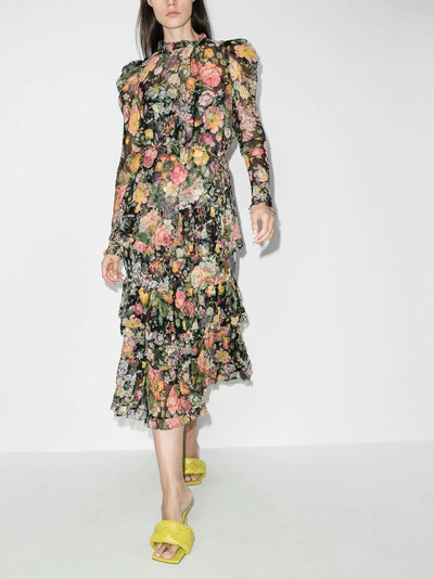 Zimmermann Ladybeetle floral-print puff-sleeve dress outlook