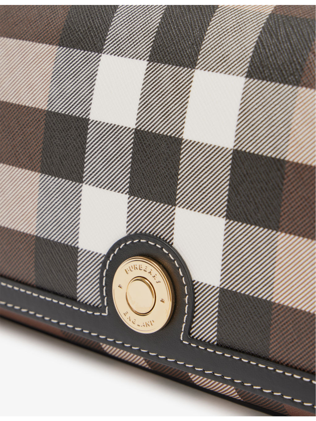 Note check-print woven cross-body bag - 2