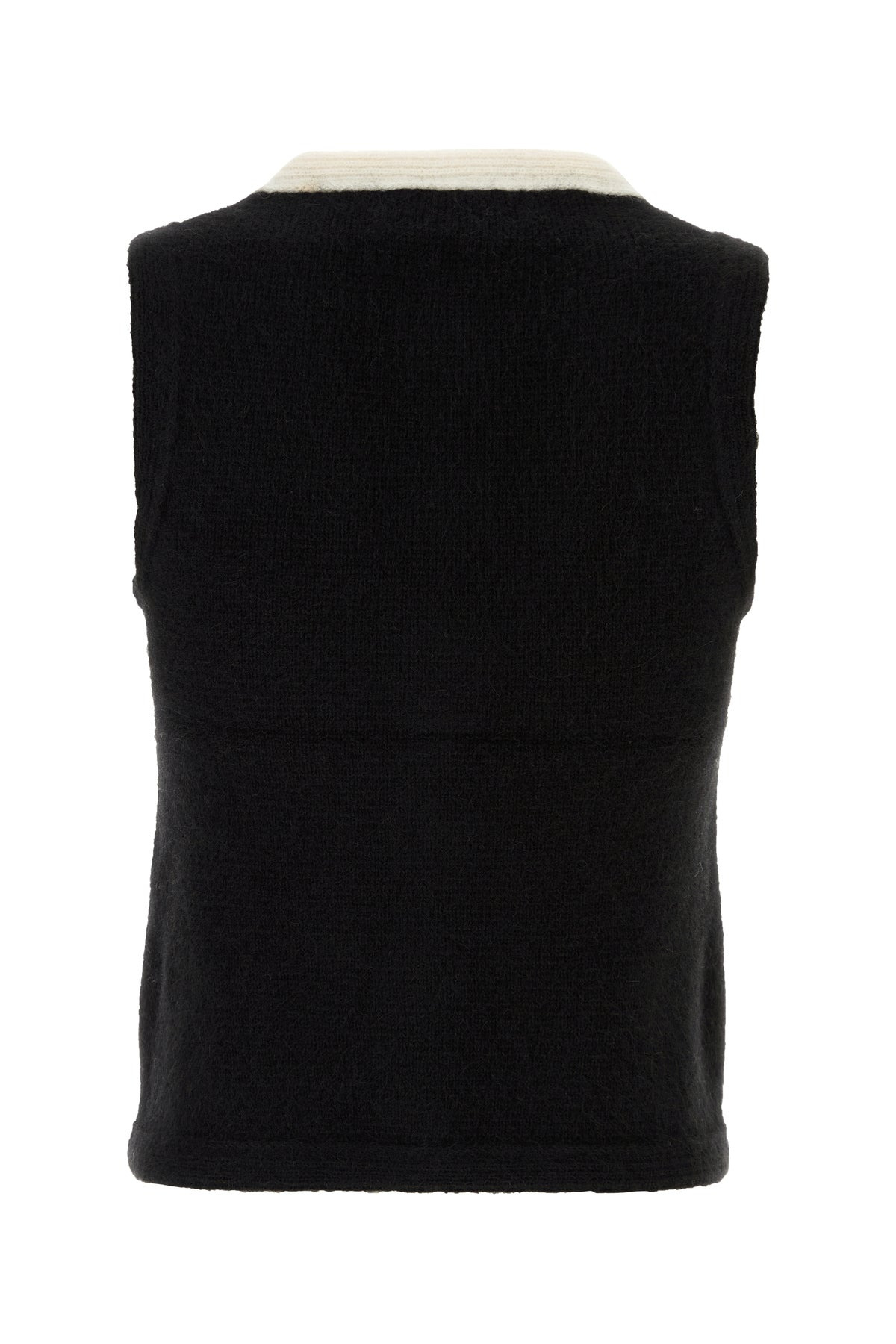 Black alpaca blend vest - 2