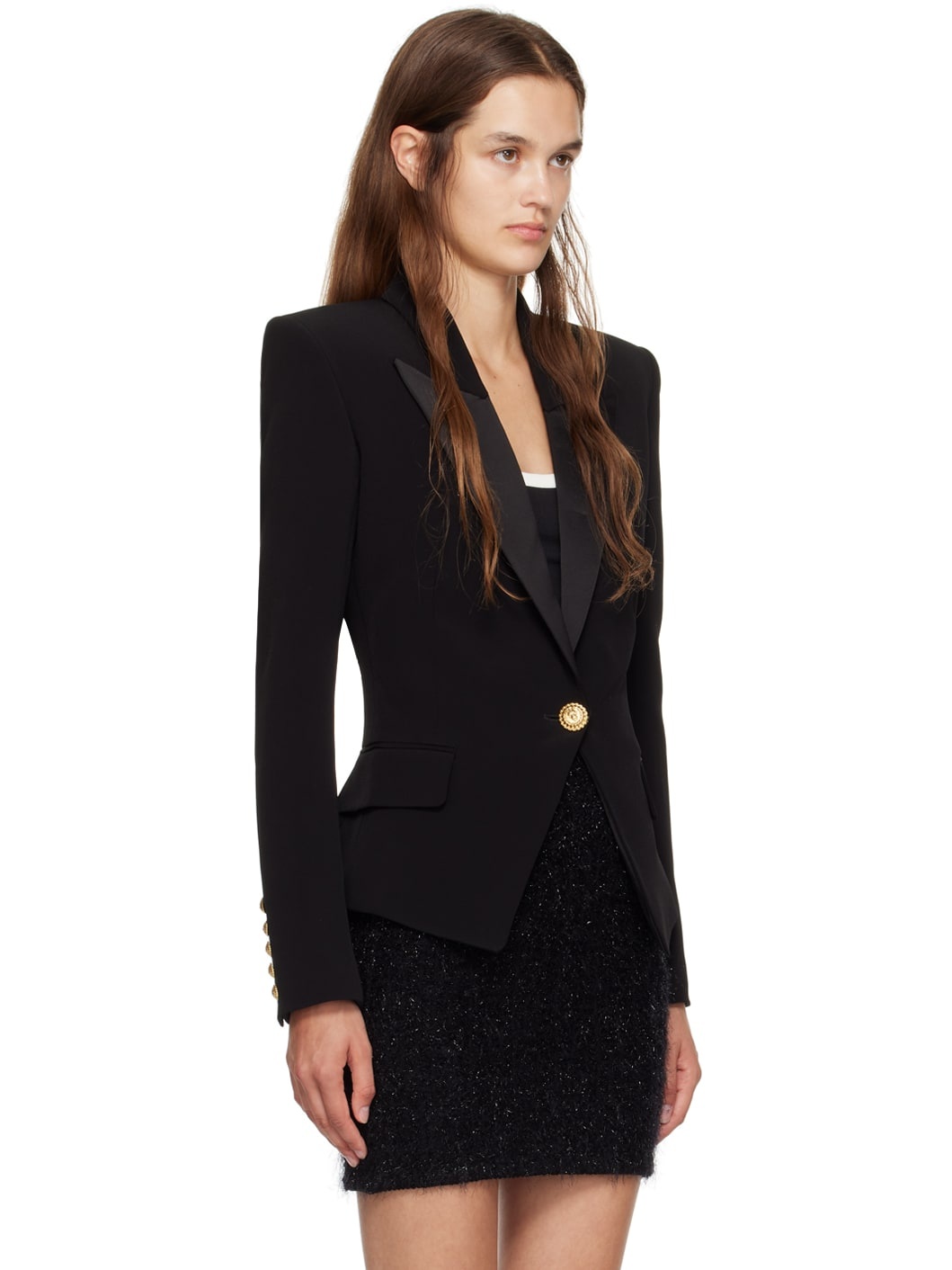 Black Single-Button Blazer - 2