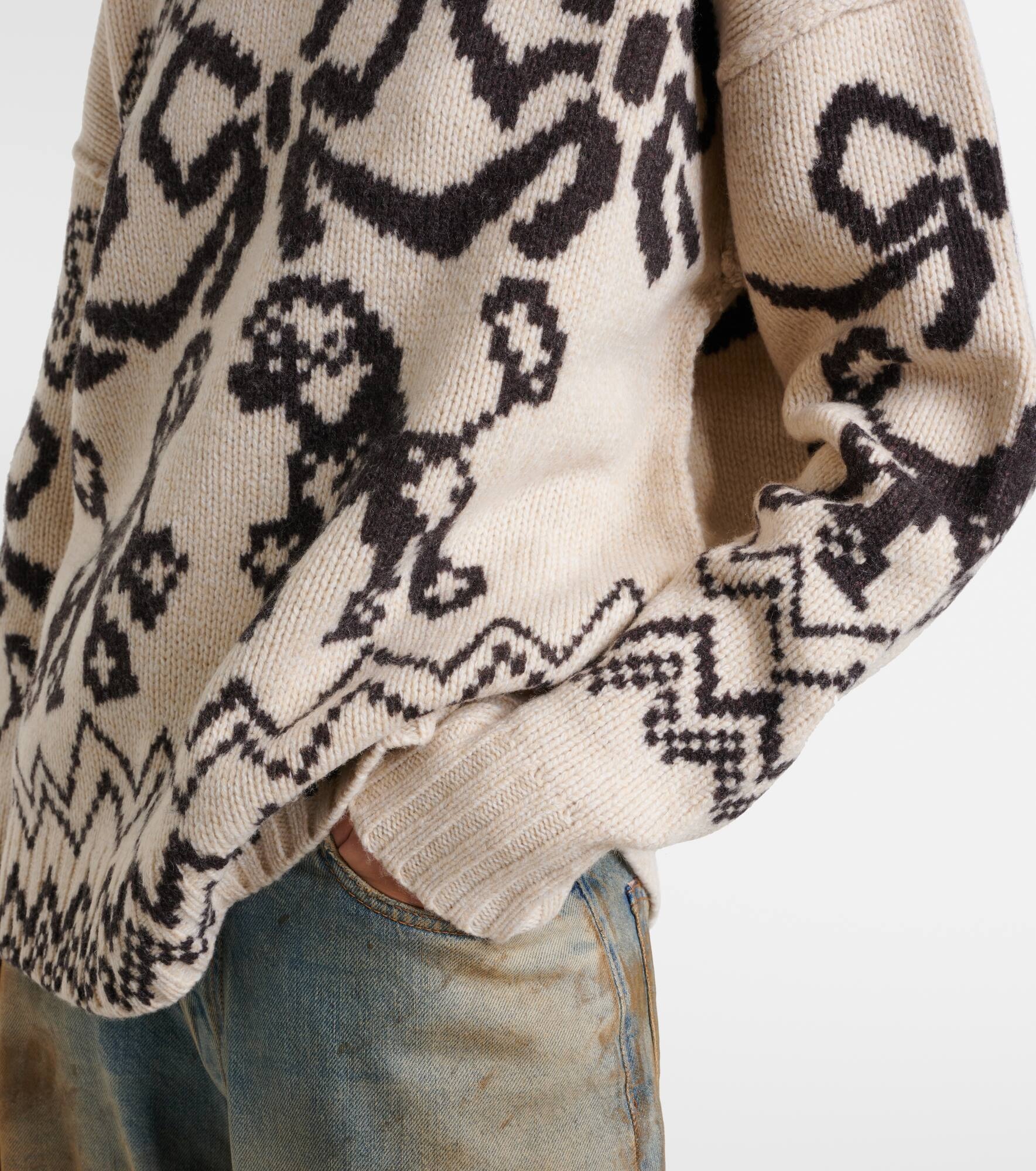 Wool-blend jacquard sweater - 5