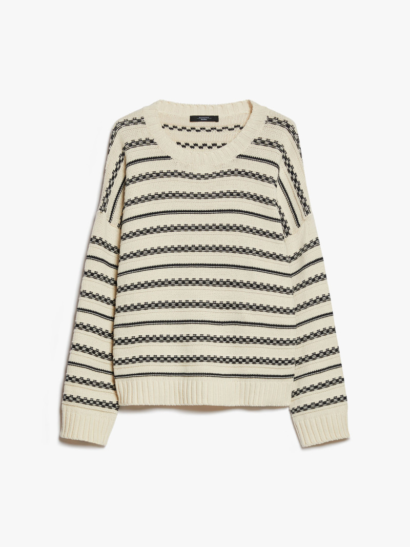 FOSTER Striped cotton yarn sweater 1