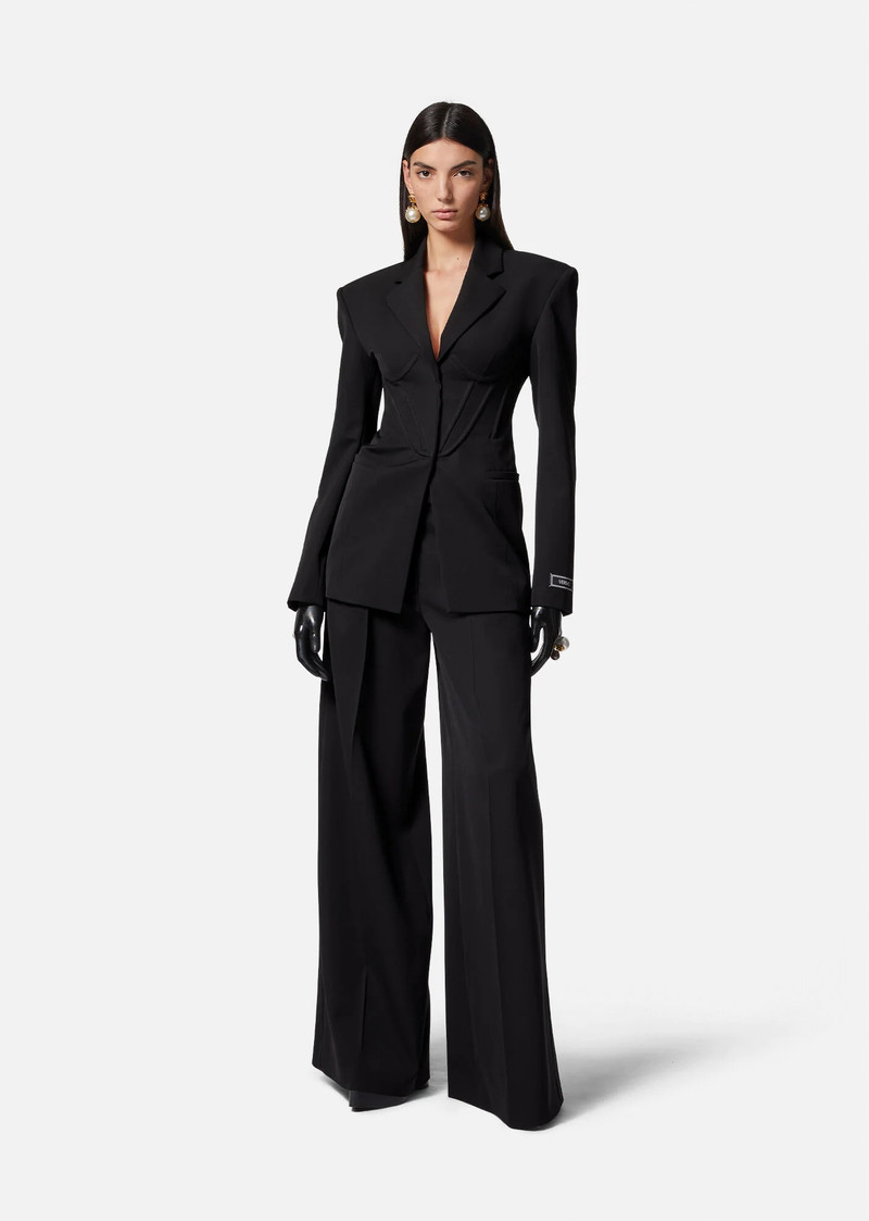 VERSACE Pleated Wide-Leg Pants outlook