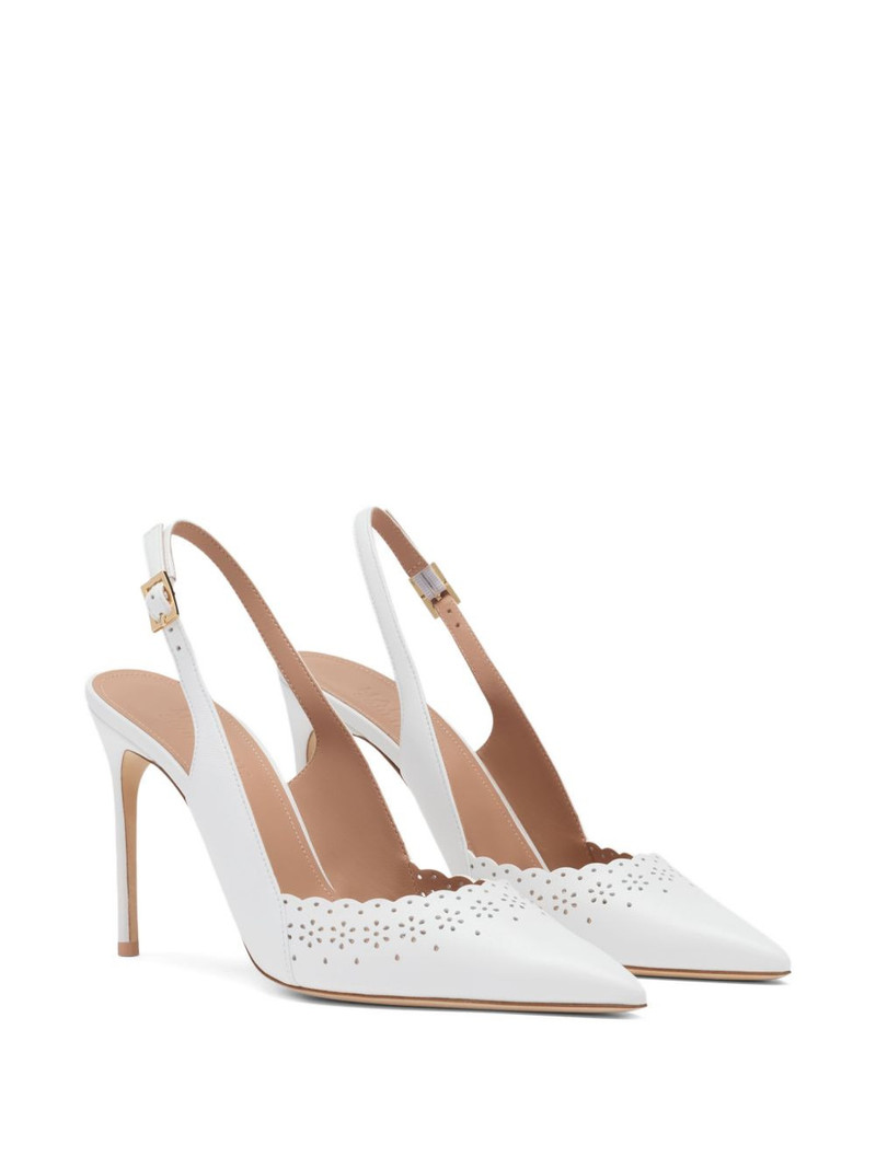 MALONE SOULIERS Sunny leather slingback pumps outlook
