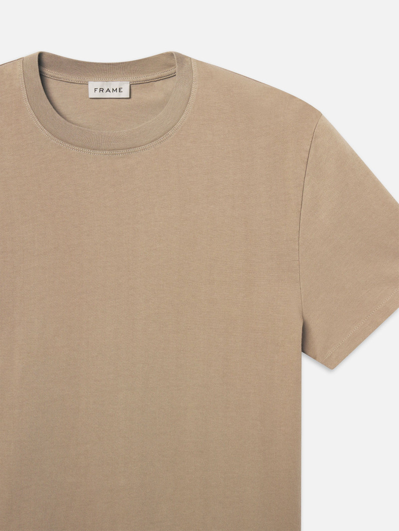 FRAME Frame Logo Tee in Latte Brown outlook