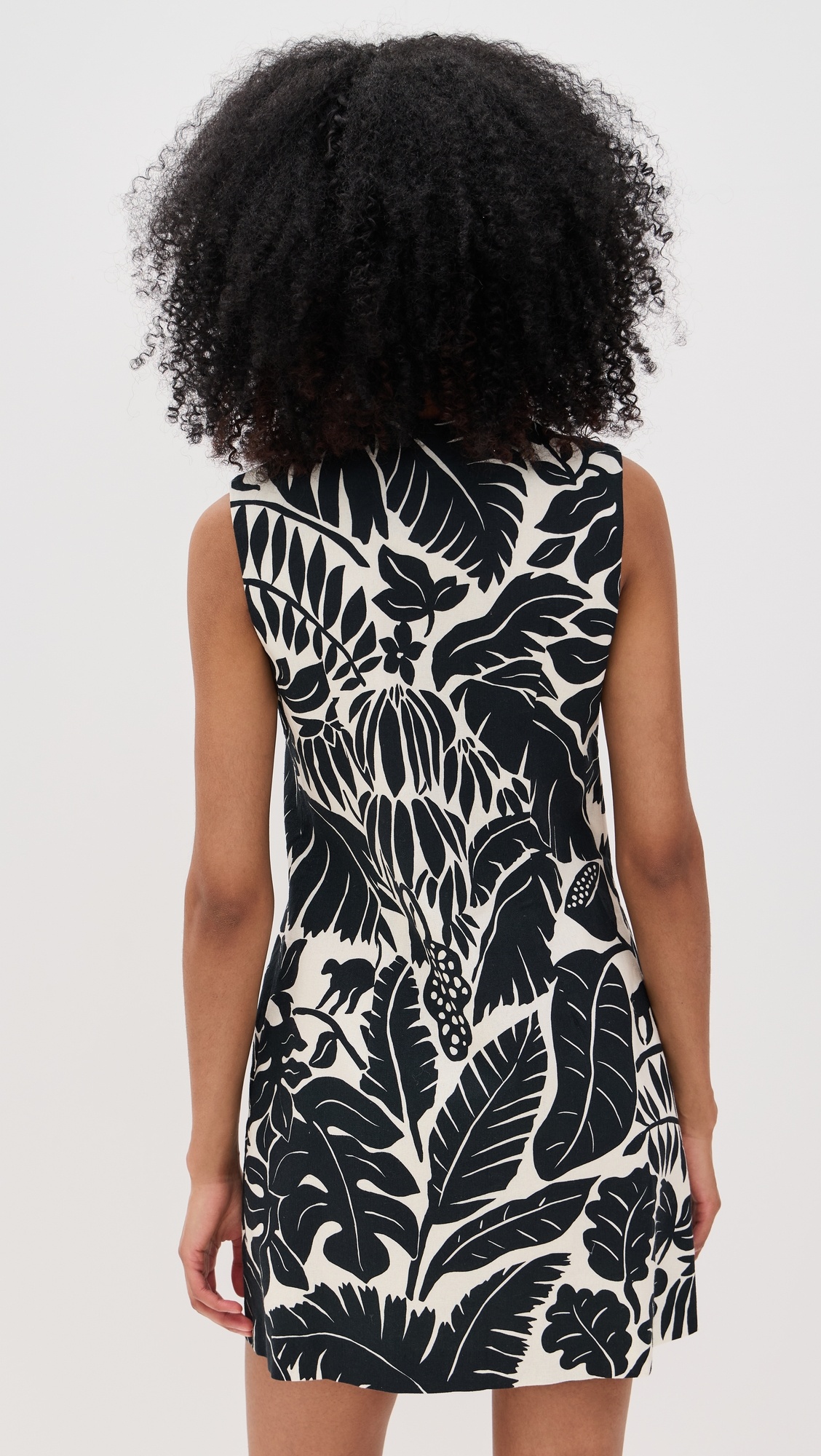 Carob Printed Linen Mini Dress - 2