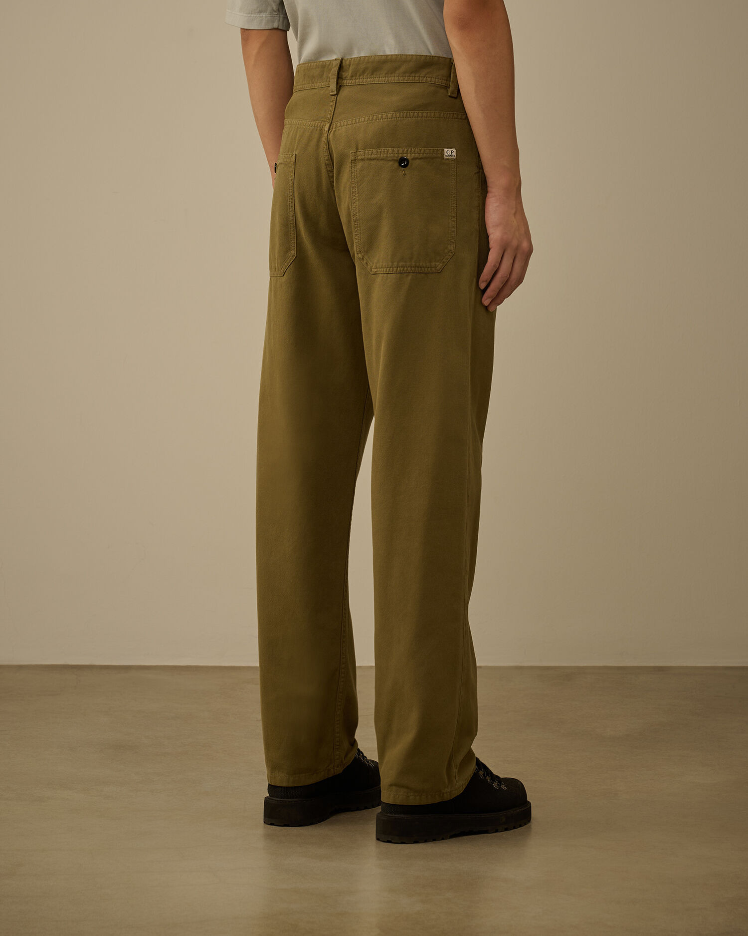 Vintage Army Structure Loose Five Pocket Pants - 4