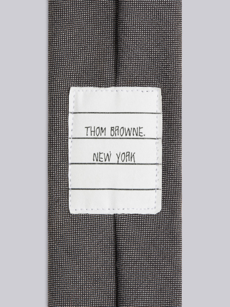 Thom Browne Medium Grey Kid Mohair Classic Tie outlook