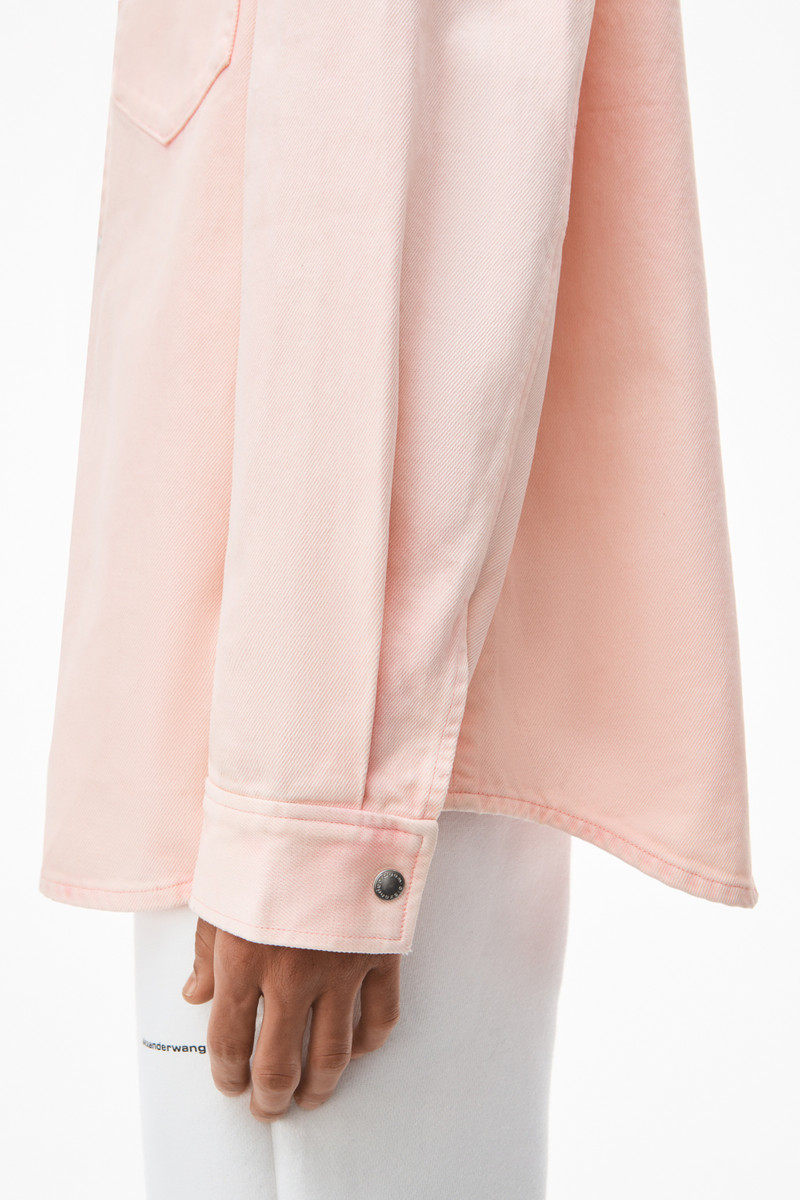OVERSIZED SHIRT IN ACID WASH DENIM 4