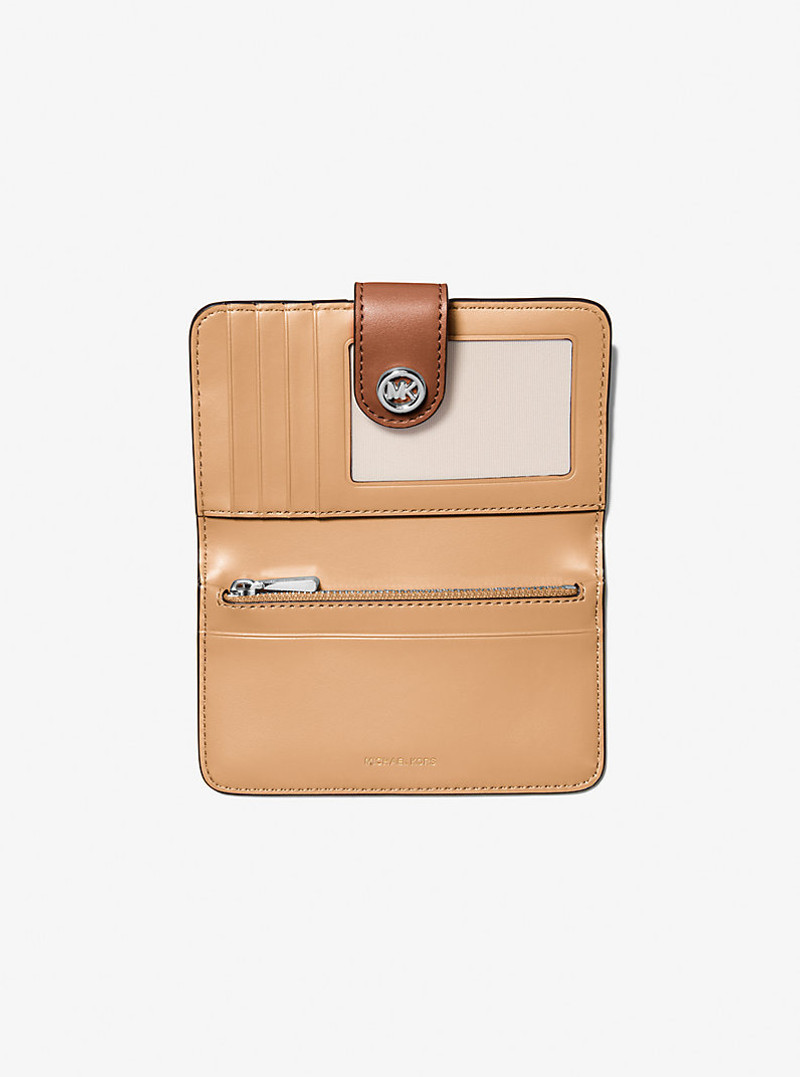 MICHAEL KORS MK Pop Charm Medium Pebbled Leather Wallet outlook
