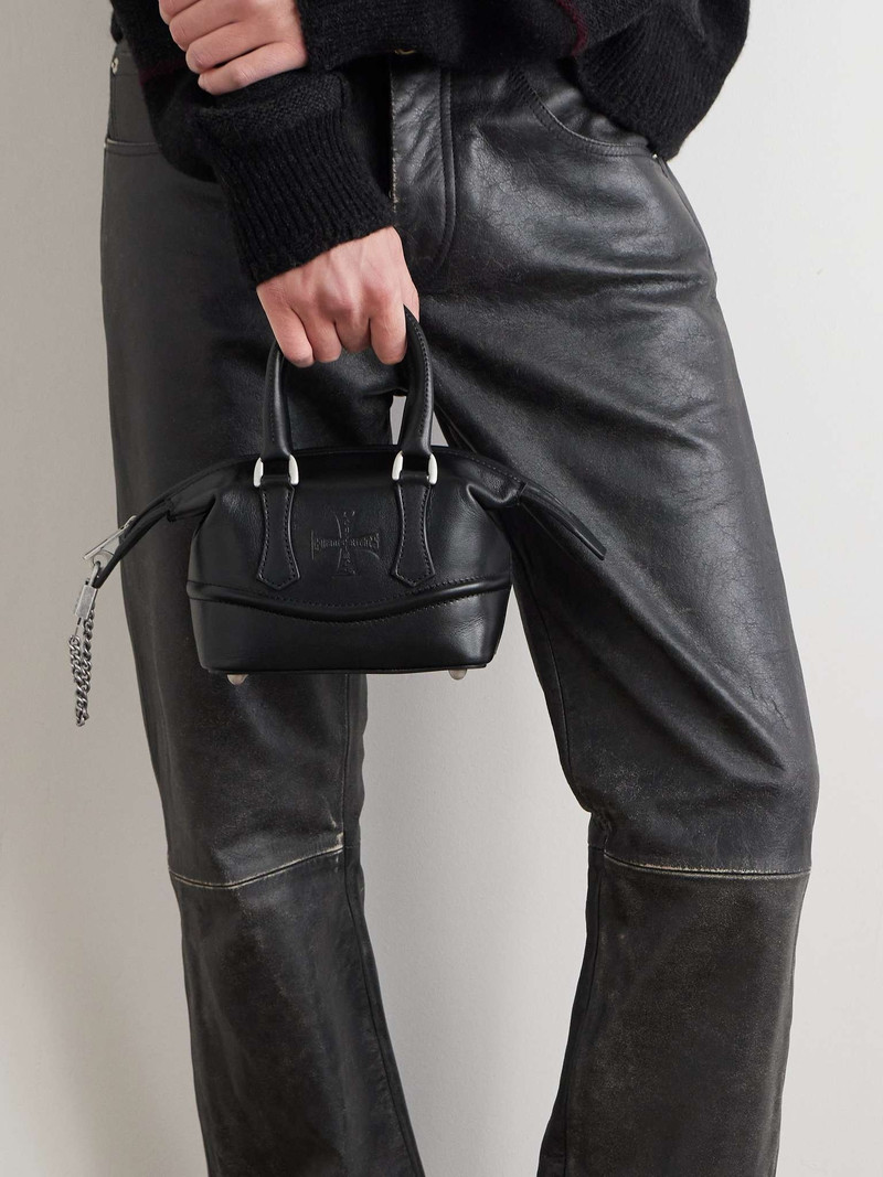 Enfants Riches Déprimés Mini Logo-Embossed Leather Tote Bag outlook