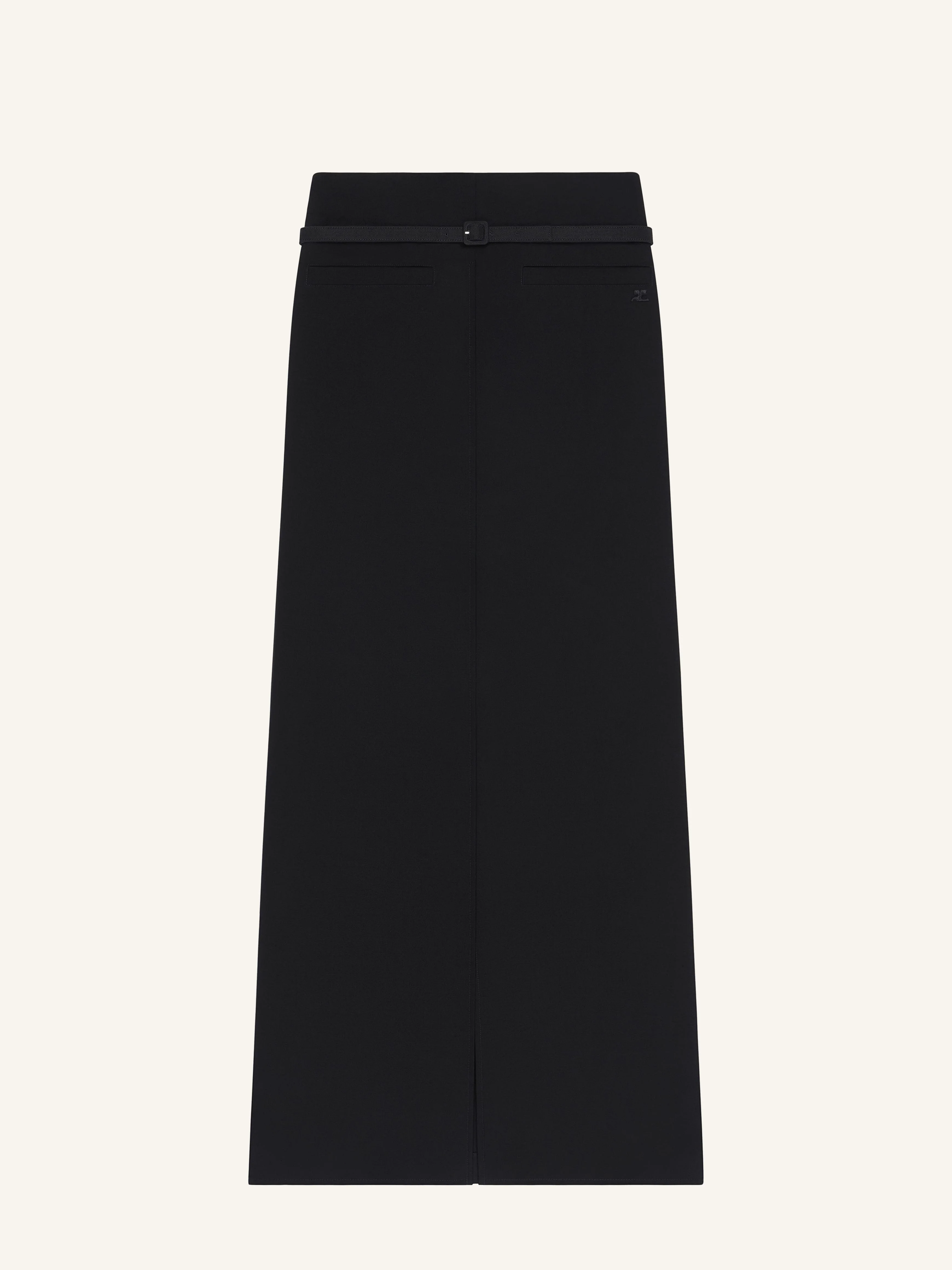 2-POCKET WOOL LONG SKIRT - 1