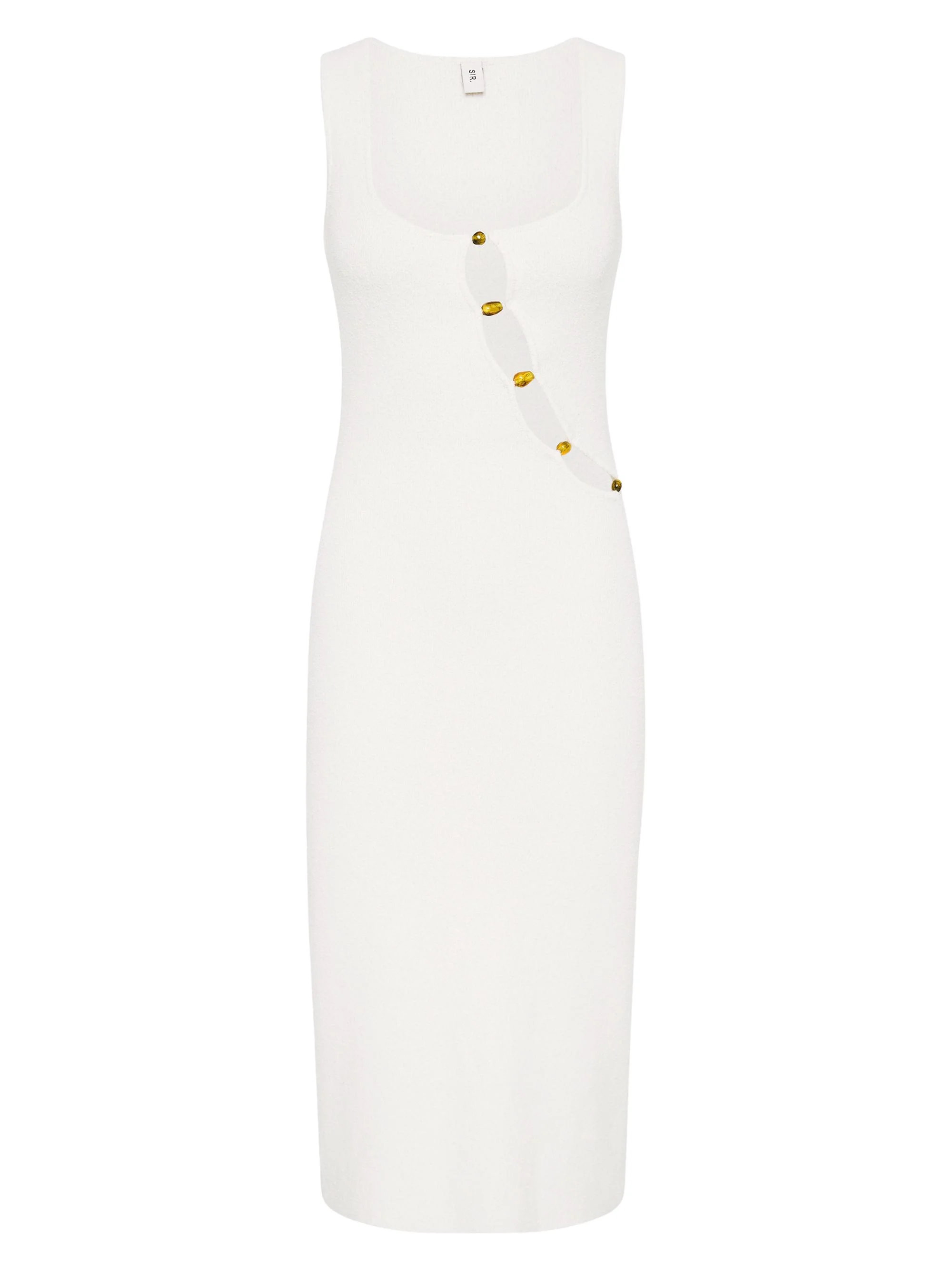Women's Chiara Beaded Midi-Dress - Ivory - 1