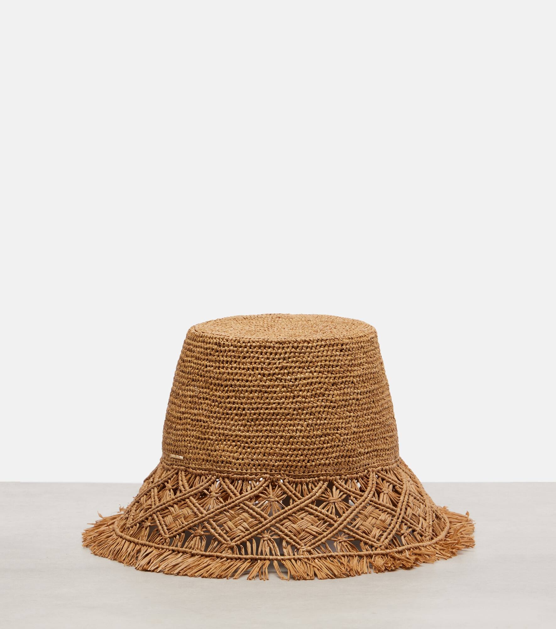 Macramé raffia bucket hat - 4