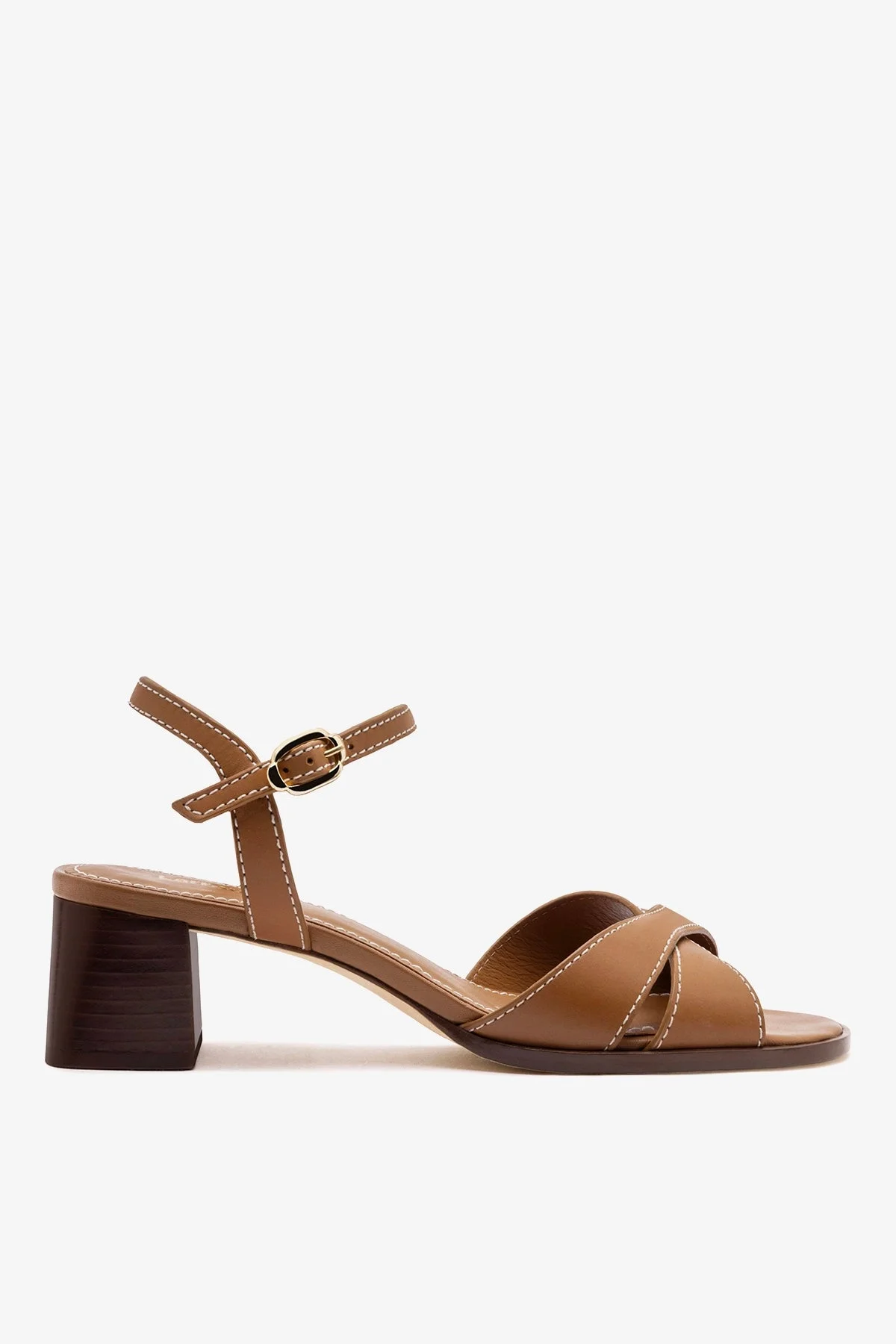 Roma Sandal In Vegetale Caramel Leather - 1