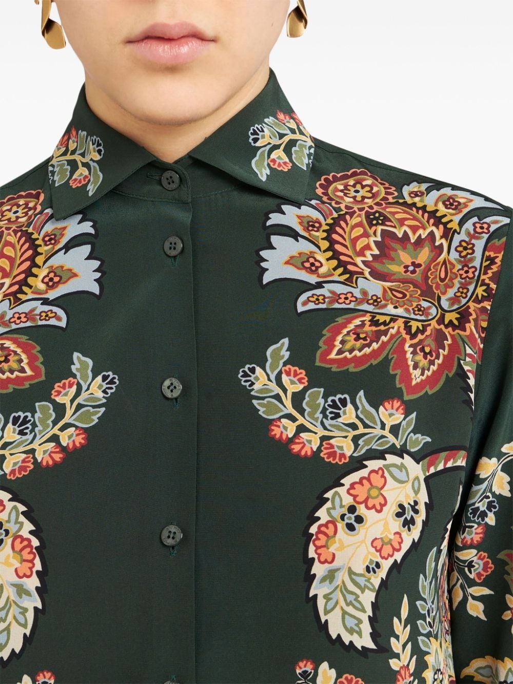 paisley-print silk shirt - 5