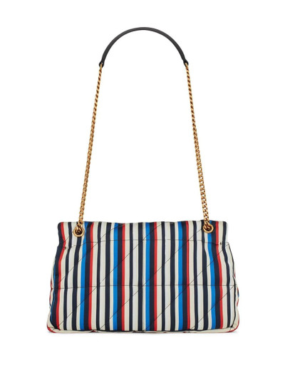 SAINT LAURENT striped puffer shoulder bag outlook