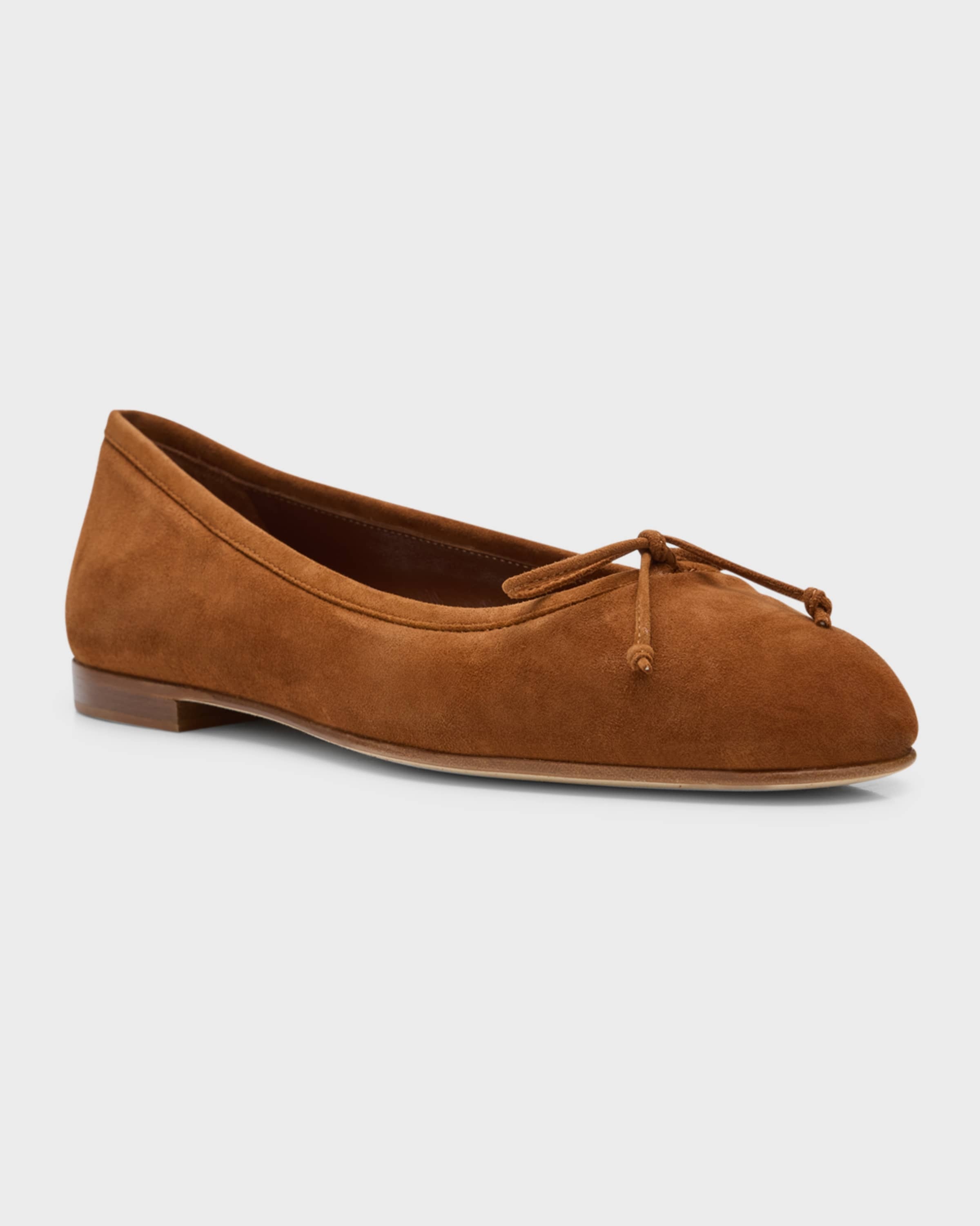 Veralli Suede Bow Ballerina Flats - 5