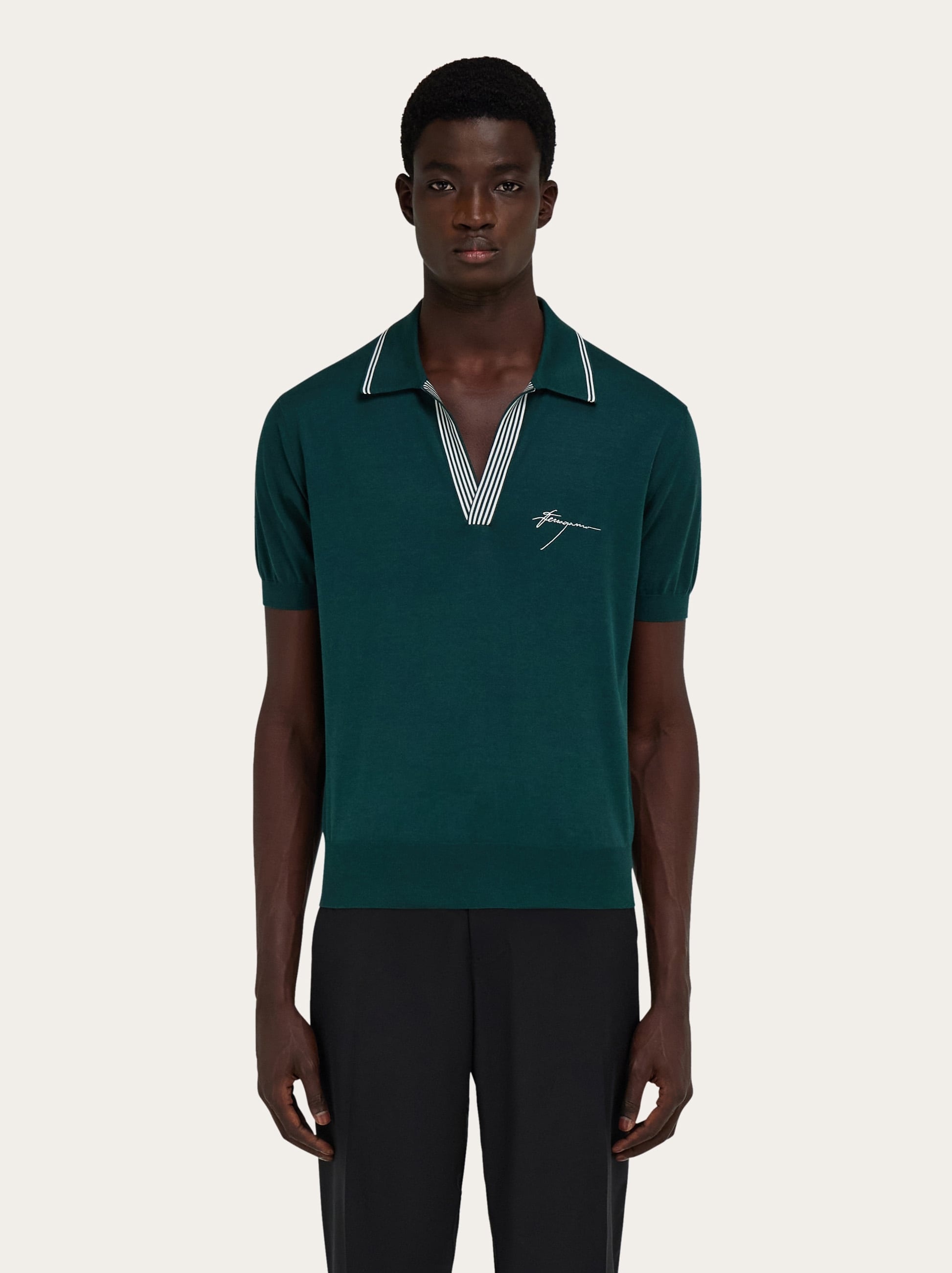 Silk blend polo shirt - 2