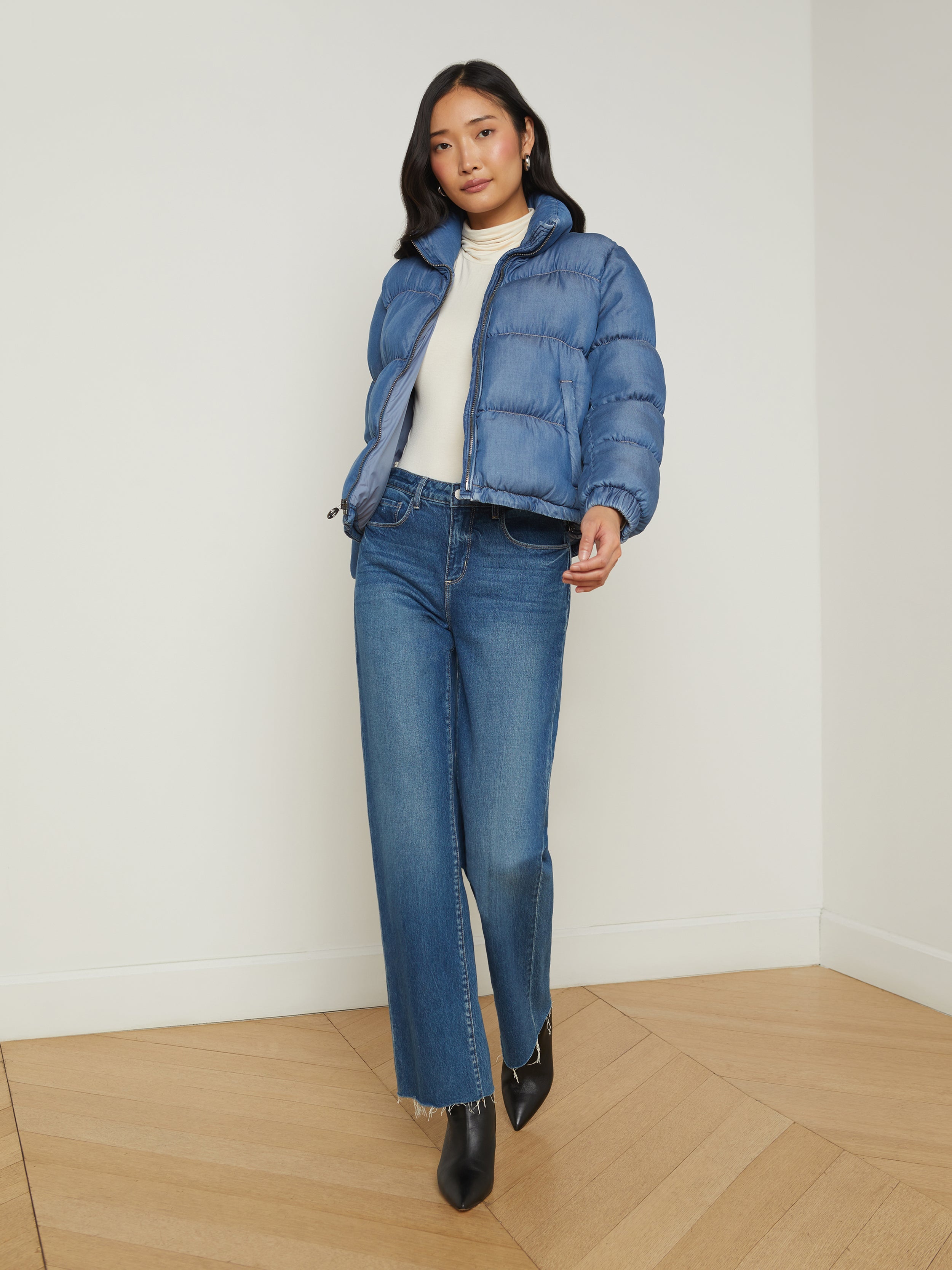 Stowe Denim Down Puffer Jacket - 4