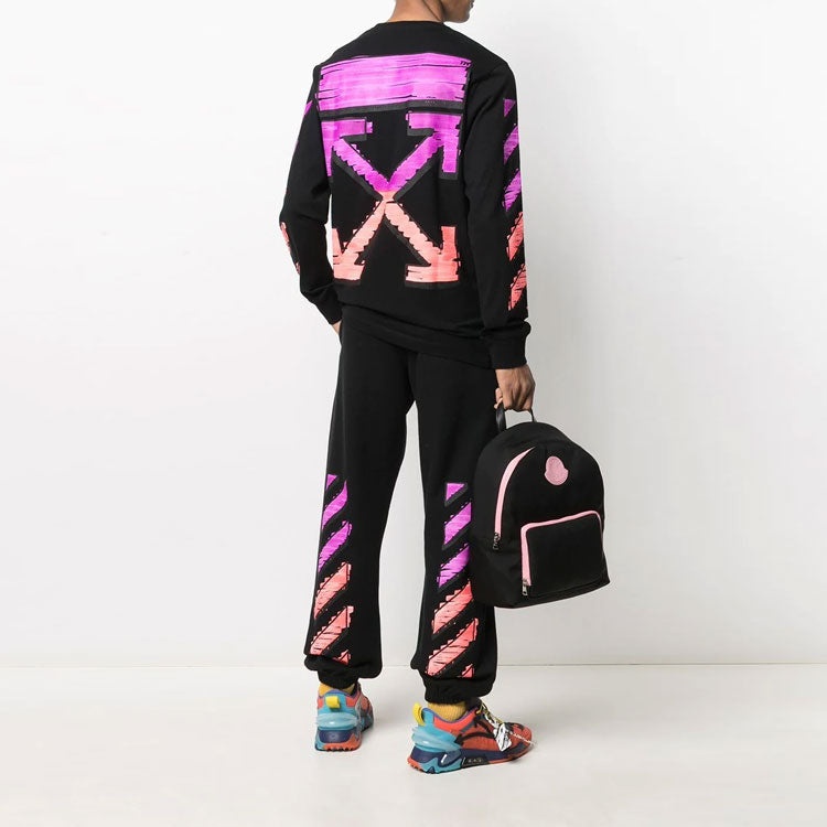Off-White Men's SS21 Logo Sports Pants Black OMCH029R21FLE0011032 - 3