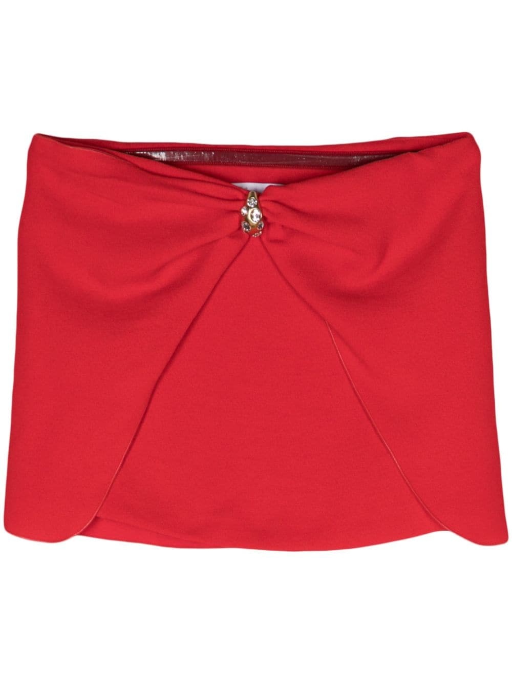 low-rise crepe miniskirt - 1