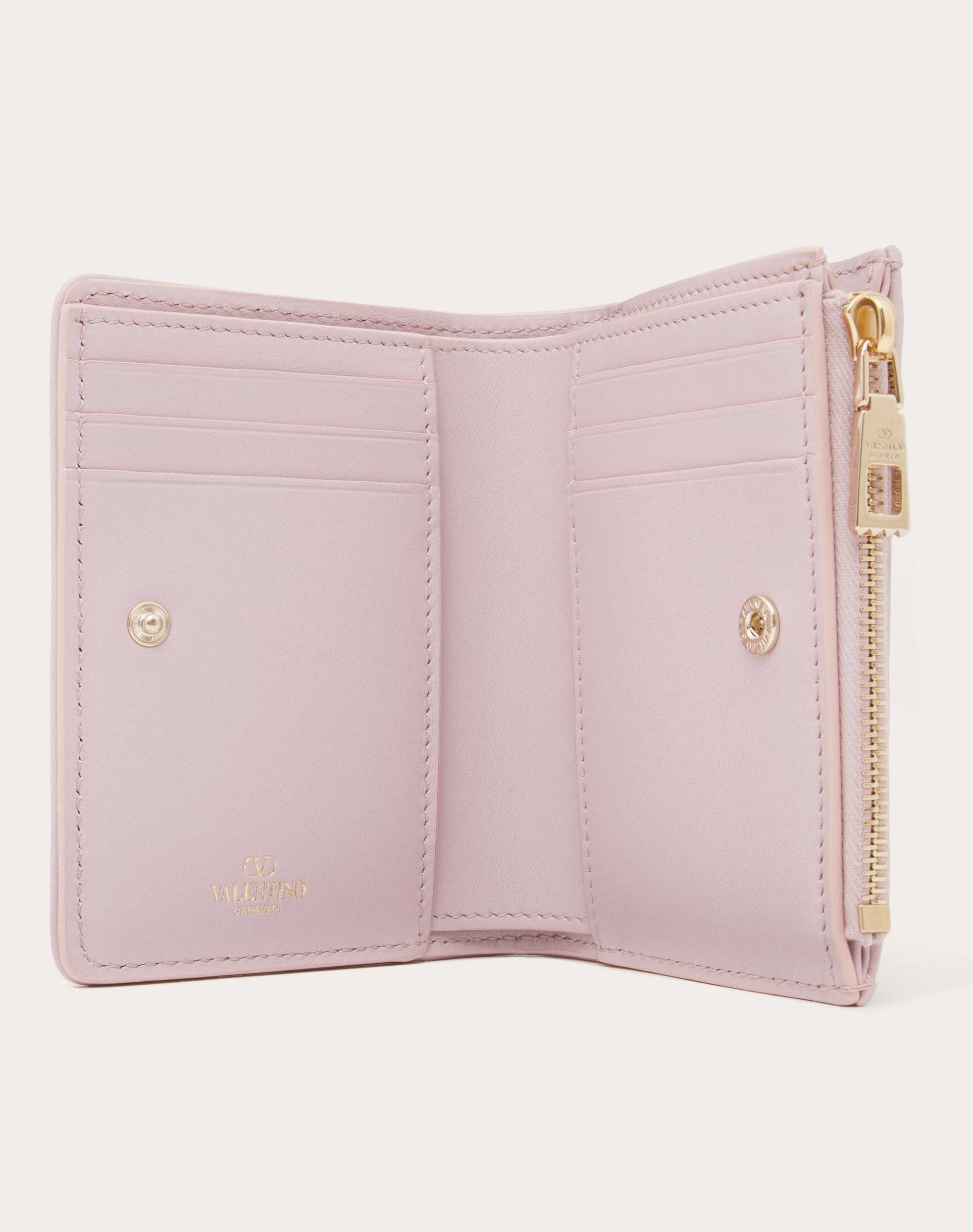 VALENTINO GARAVANI LEATHER TOILE ICONOGRAPHE WALLET IN CALFSKIN - 5