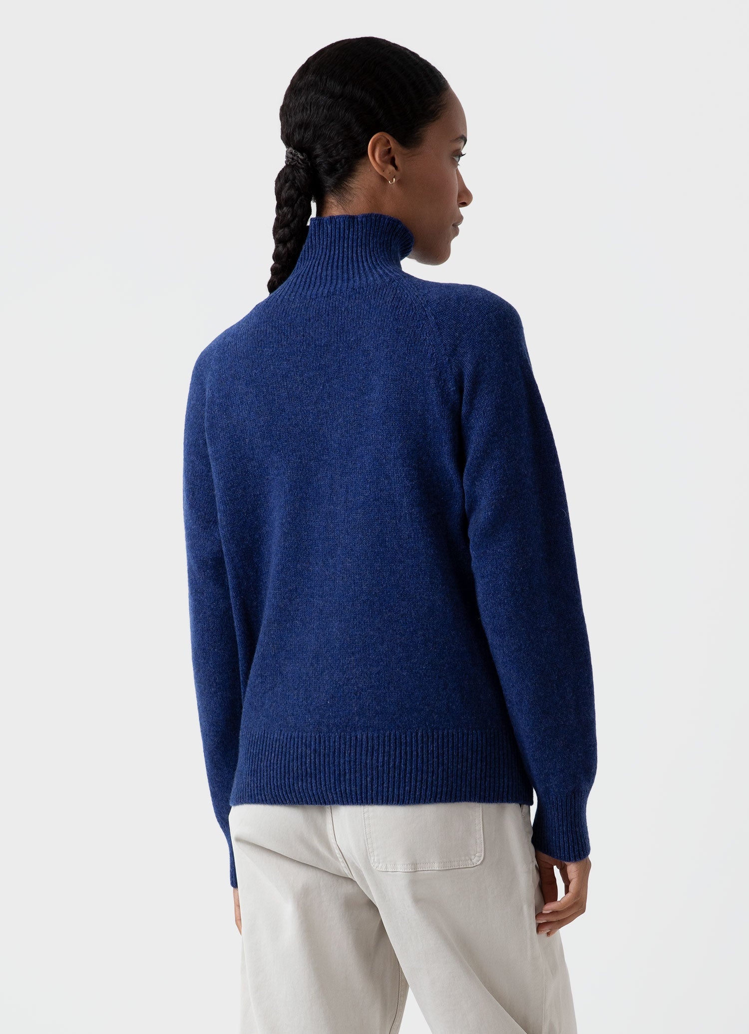 Lambswool Funnel Neck Jumper - 4