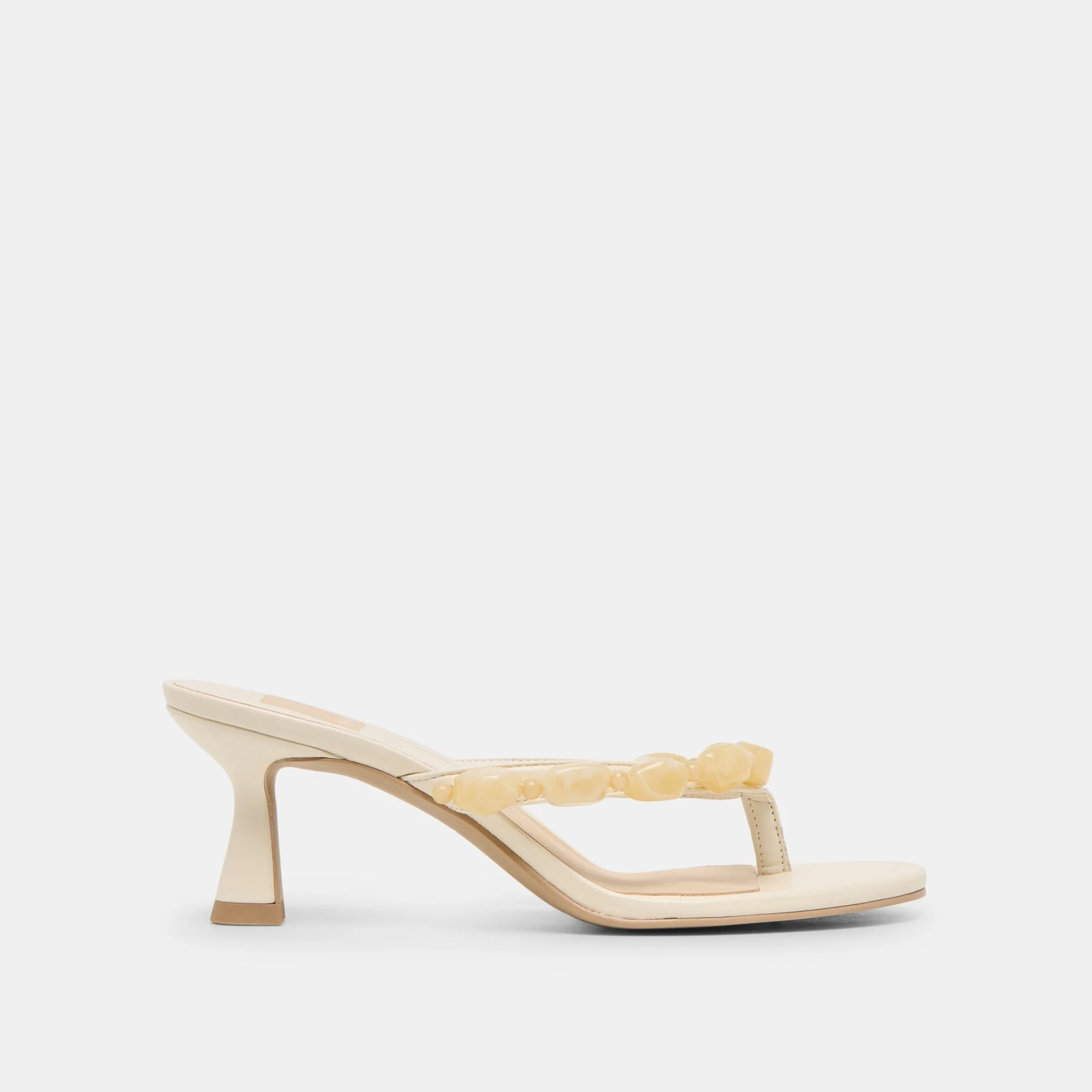 DAKSIE HEELS OFF WHITE LEATHER - 1