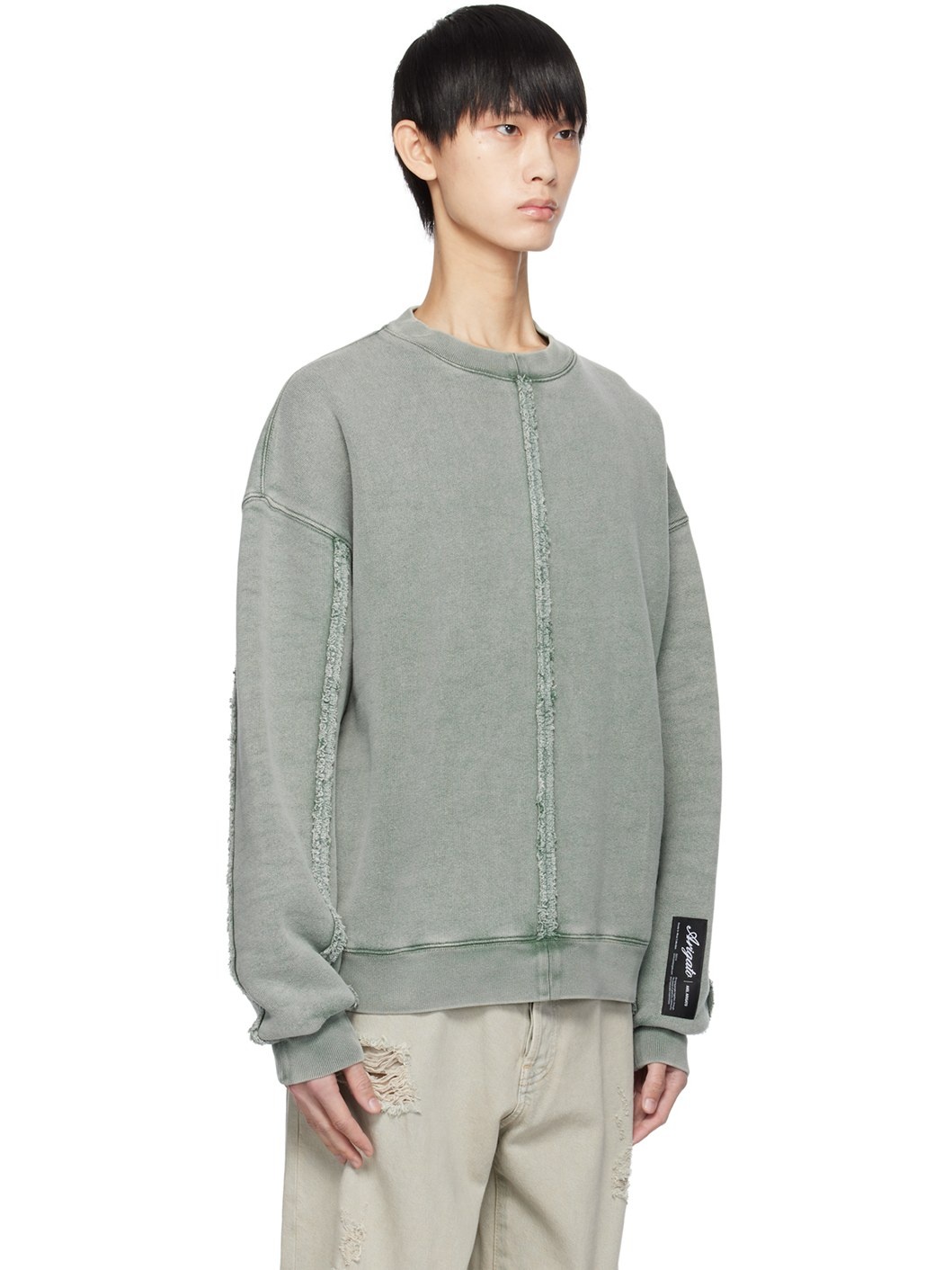 Green Chopped Sweatshirt - 2