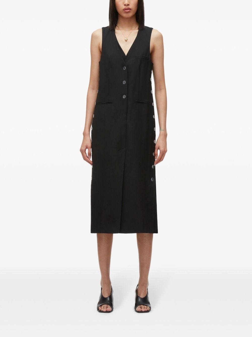 tailored vest midi dress - 3