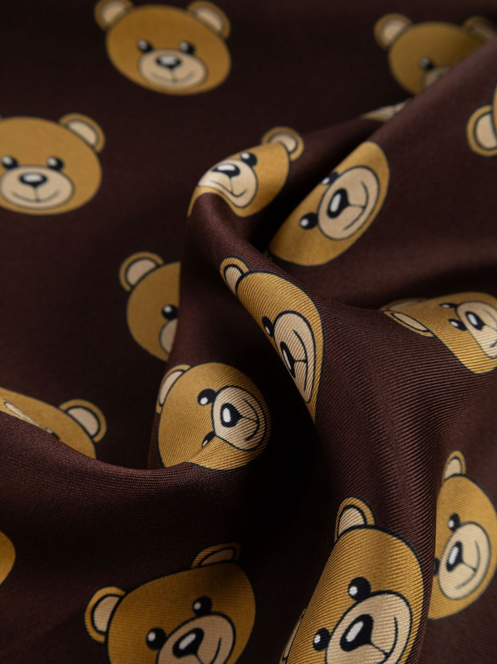 Teddy-print silk scarf - 3