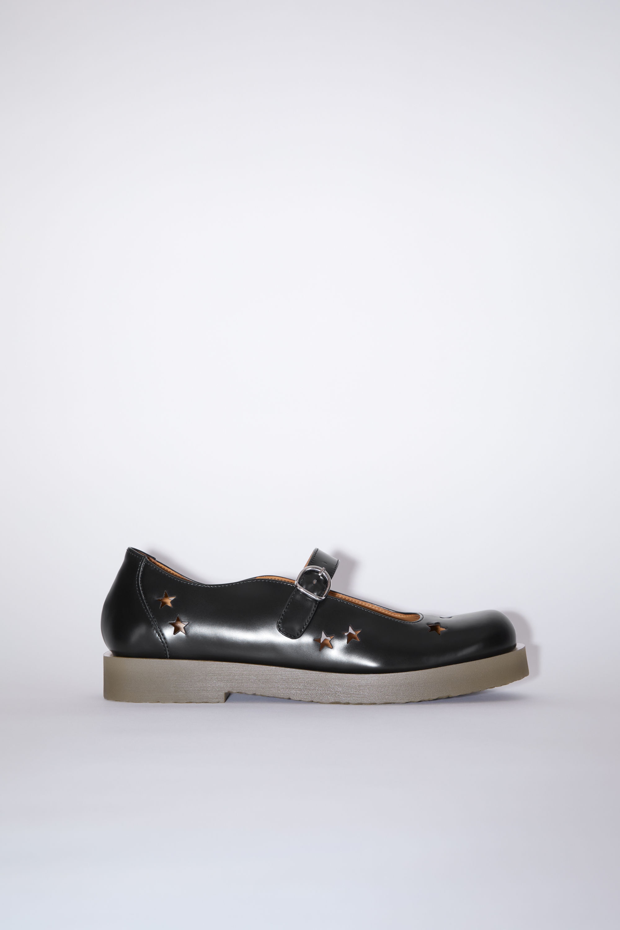 Acne Studios Leather mary jane pumps - Black/amber | REVERSIBLE