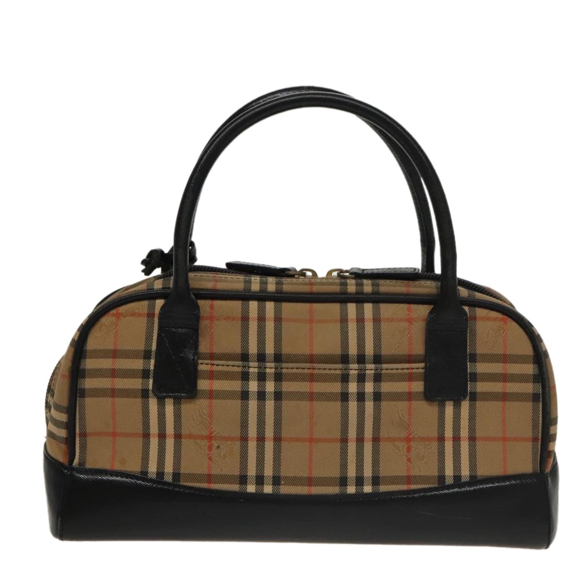 Burberry Nova Check Tote Bag Canvas Leather Beige Black - 3