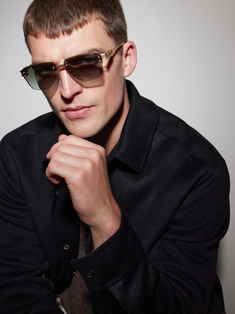 Hyperlux-2000 Square-Frame Gold-Tone Titanium Sunglasses 5