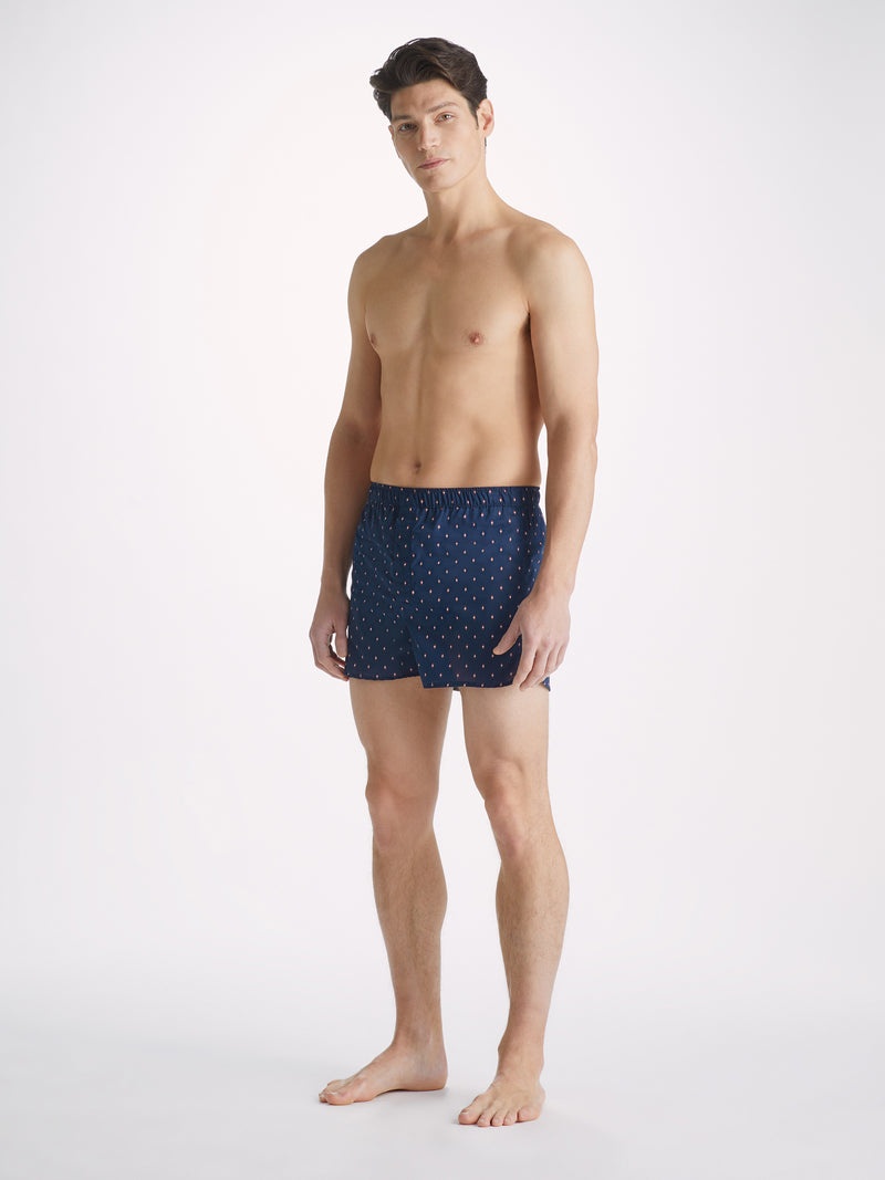 Men's Modern Fit Boxers Nelson 96 Cotton Batiste Navy - 3