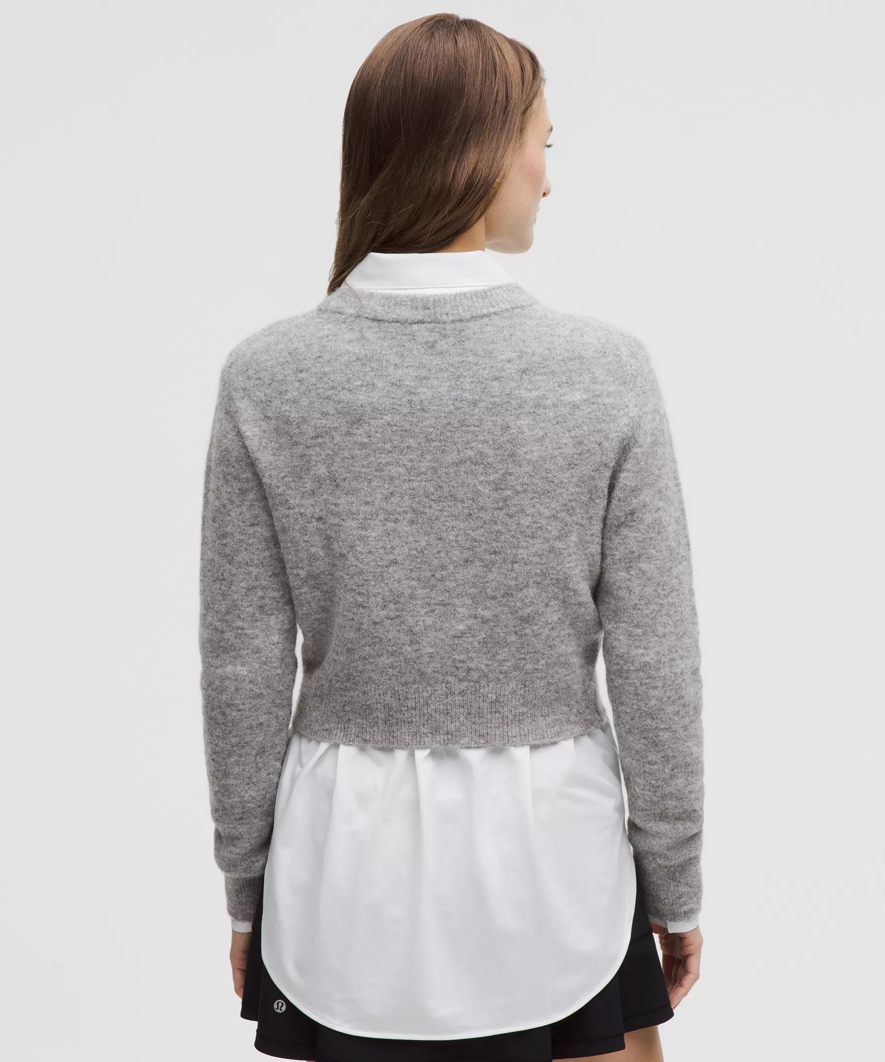 Alpaca Wool-Blend Cropped Sweater - 3