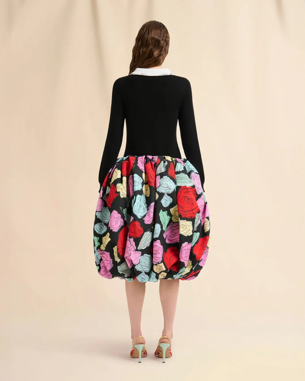 BLACK COTTON CARDIGAN WITH MARNI MENDING - 3
