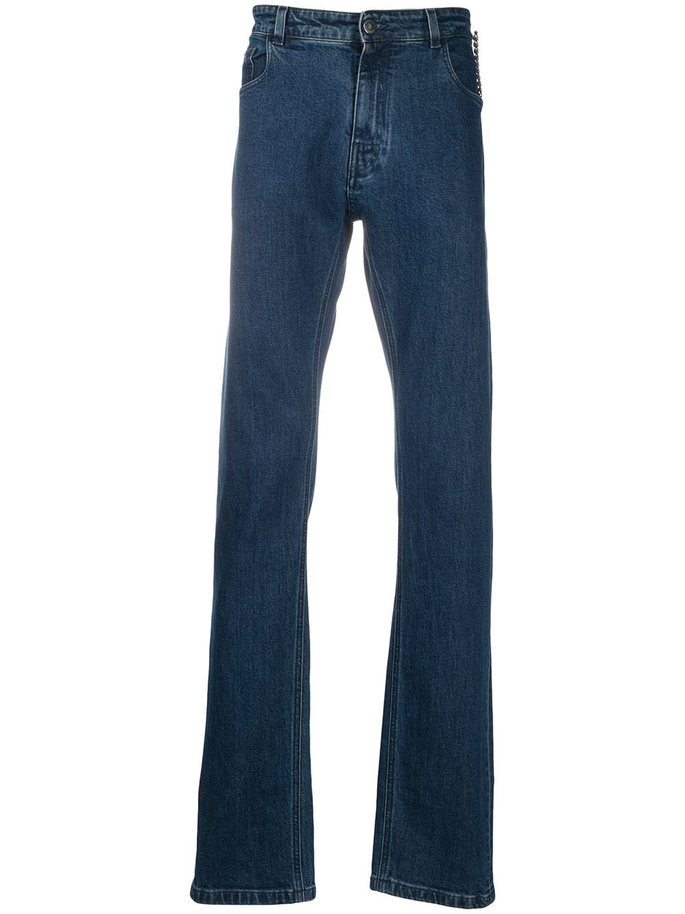 slim-fit zip detail jeans - 1