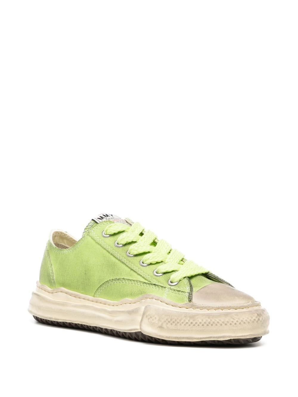 distressed-effect low-top sneakers - 2