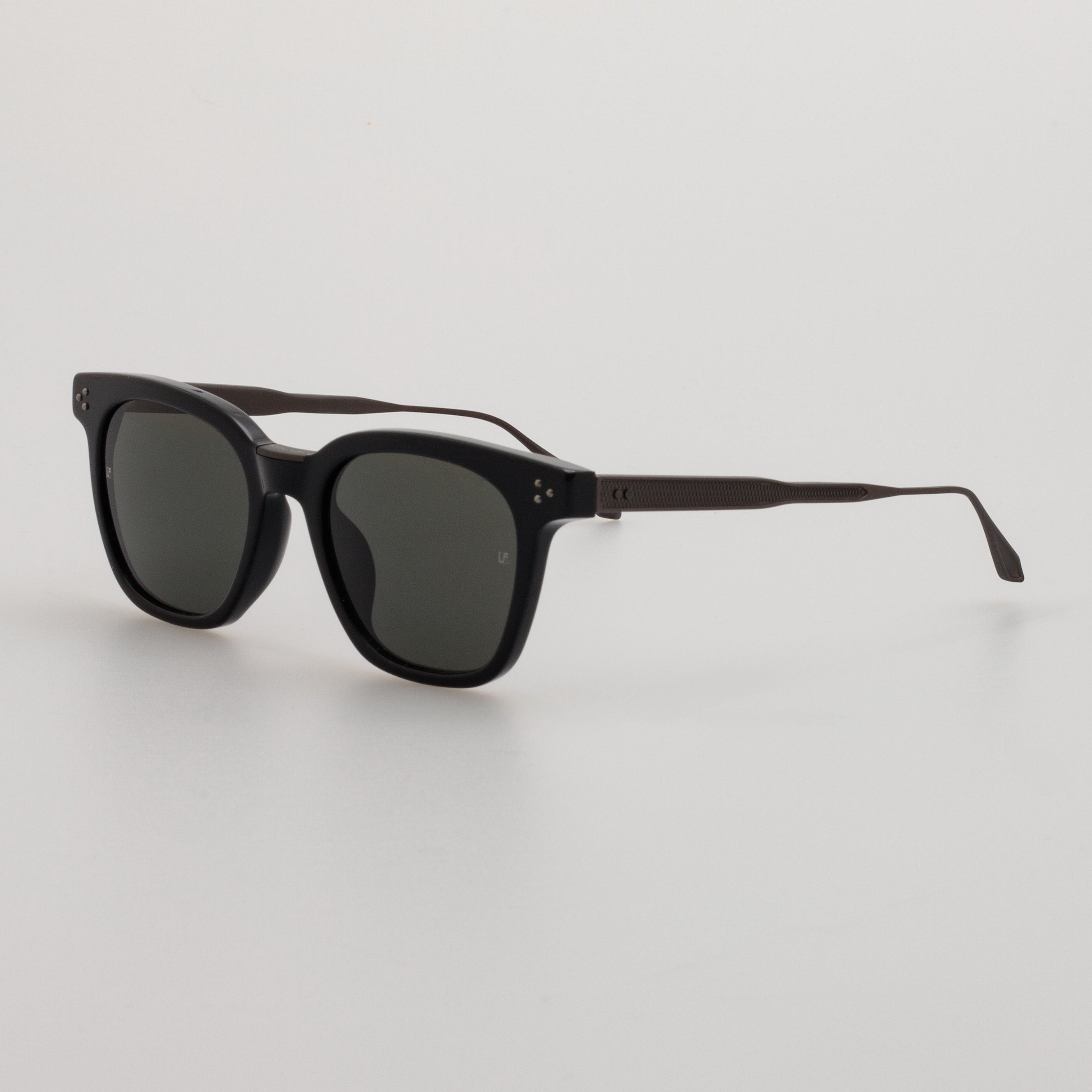 Evans Sunglasses in Black and Matt Nickel - 2