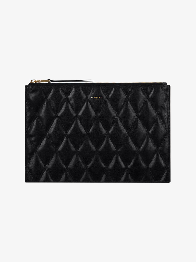 Pouch in diamond quilted leather 3