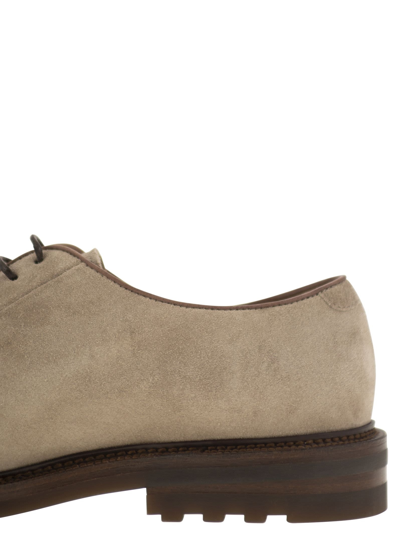 Brunello Cucinelli Men Suede Derby - 7