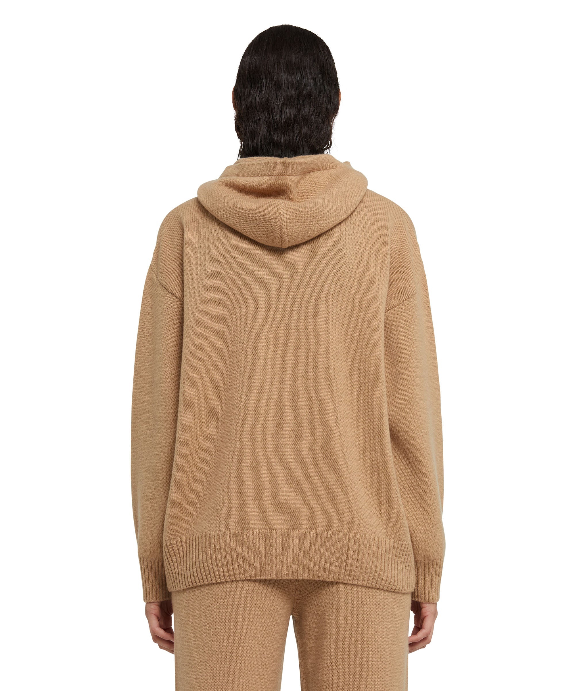 Wool and cashmere jumper with hood - 3