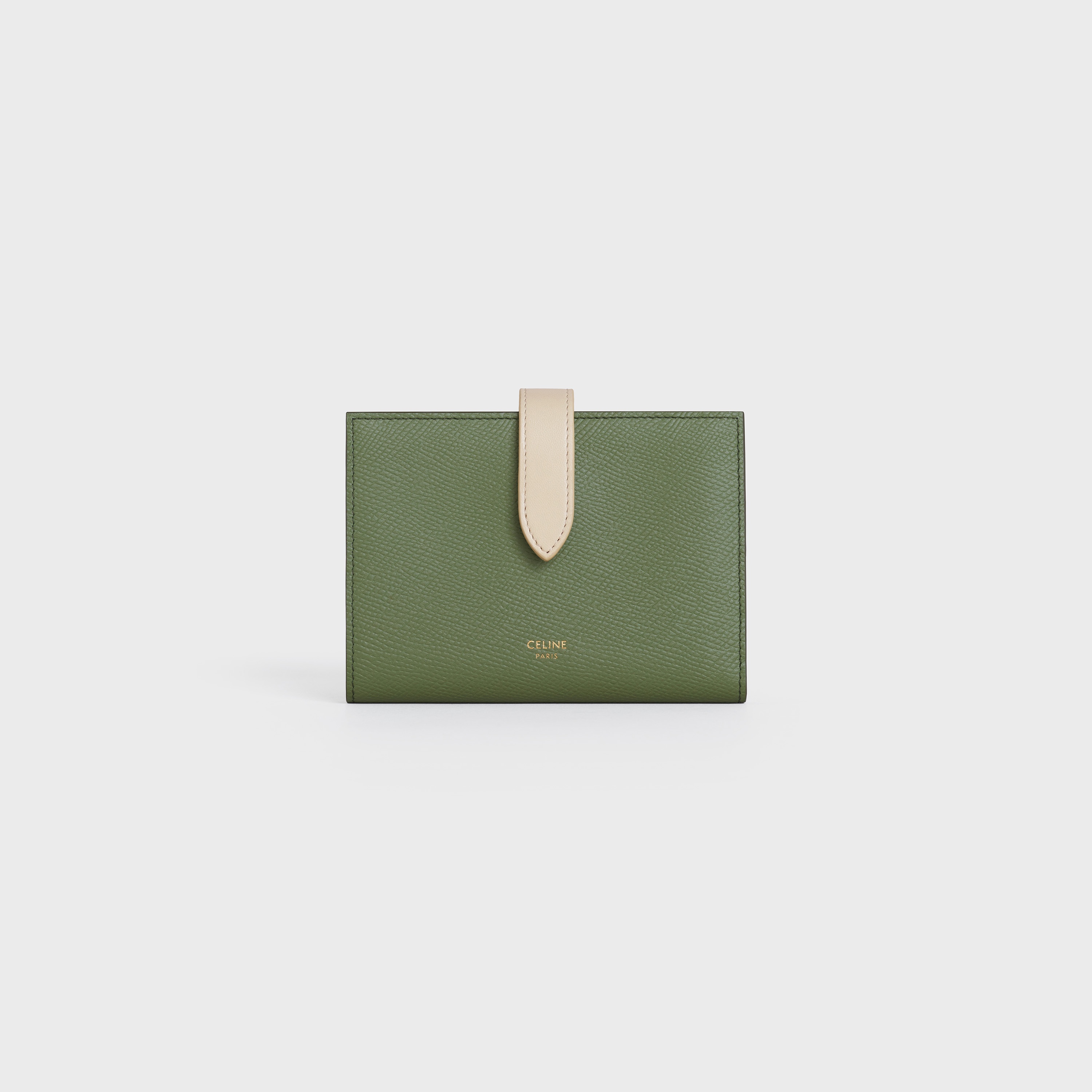 MEDIUM STRAP WALLET IN BICOLOUR GRAINED CALFSKIN - 1